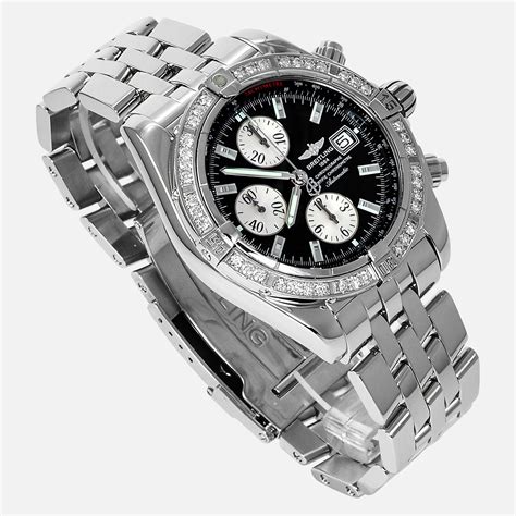 replica breitling chronomat evolution a13356|breitling chronomat evolution diamond bezel.